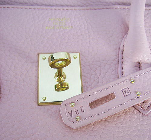 High Quality Fake Hermes Birkin 35CM Togo Leather Bag Pink 6089 - Click Image to Close